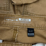 Relaxed Fit Carhartt Double Knee Carpenter Pants - 31W 32L Brown Cotton