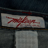 Handprint Design Miskeen Hip Hop Jeans - 39W 33L Blue Denim