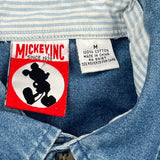 Walt Disney World Mickey Inc Graphic Denim Shirt - Medium Blue Cotton