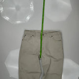 Carhartt Carpenter Trousers - 36W 29L Beige Cotton