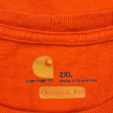 Carhartt Long Sleeve T-Shirt - 2XL Orange Cotton