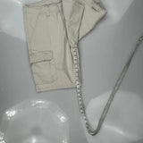 Relaxed Fit Wrangler Cargo Shorts - 32W 10L Beige Cotton