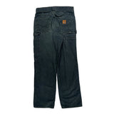 Carhartt Double Knee Carpenter Pants - 30W 32L Black Cotton