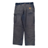 Carhartt Cargo Carpenter Trousers - 34W 30L Grey Cotton