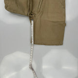 Authentic Collection Carpenter Shorts - 33W 8L Khaki Cotton