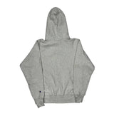 Reverse Weave Champion Spellout Hoodie - Small Gray Cotton