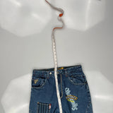 Akademiks Wide Leg Jeans - 30W 30L Blue Cotton