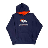 Denver Broncos Reebok Nfl Hoodie - Large Navy Cotton