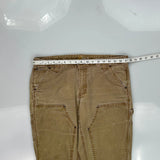 Carhartt Double Knee Carpenter Trousers - 34W UK 14 Brown Cotton
