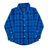Age 3 Wrangler Checked Shirt - 2XS Blue Cotton Blend