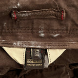 Napapijri Cargo Trousers - 34W 34L Brown Cotton
