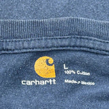 Carhartt T-Shirt - Large Blue Cotton