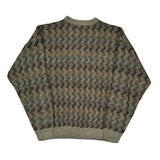 David Taylor Argyle Sweater - XL Brown Acrylic