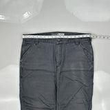 Carhartt Double Knee Carpenter Pants - 36W 30L Gray Cotton
