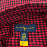 Age 14-16 Ralph Lauren Checked Flannel Shirt - Large Red Cotton
