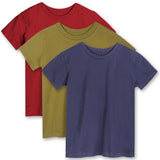 Organic Cotton Kids Shirts - Relaxed Fit Tee 3 Pack