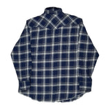 Tall Wrangler Checked Flannel Shirt - 2XL Blue Cotton