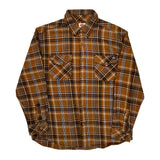 Dickies Checked Flannel Shirt - Large Brown Cotton