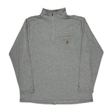 Carhartt 1/4 Zip - XL Grey Cotton