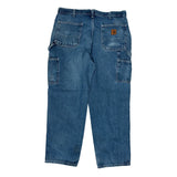 Carhartt Double Knee Carpenter Jeans - 36W 30L Blue Cotton