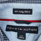 Tommy Hilfiger Checked Shirt - Large Blue Cotton