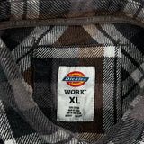 Dickies Checked Flannel Shirt - XL Black Cotton