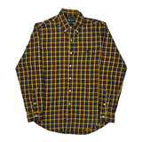 Ralph Lauren Checked Shirt - Medium Yellow Cotton