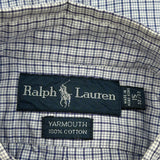 Ralph Lauren Checked Shirt - Large Blue Cotton