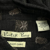 Batik Bay Hawaiian Shirt - Large Black Viscose