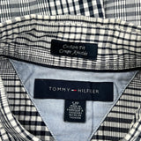 Tommy Hilfiger Checked Short Sleeve Shirt - Small Black & White Cotton