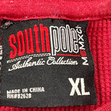 Southpole Graphic Long Sleeve T-Shirt - XL Red Cotton