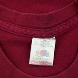Fruit Of The Loom College T-Shirt - Large Red Cotton