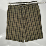Dickies Checked Chino Shorts - 36W 11L Black Cotton Blend