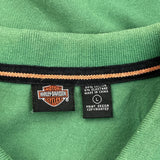 Harley Davidson Polo Shirt - Large Green Cotton