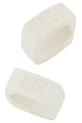 Love Hero 3D Printed Logo Ring in Arctic White