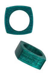 Love Hero 3D Printed Logo Ring in Dark Green