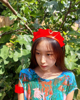 3D Printed Necklace & Headband in Red