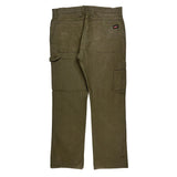 Dickies Carpenter Trousers - 36W 32L Green Cotton