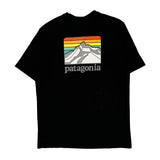 Responsibili-Tee Patagonia Graphic T-Shirt - Medium Black Cotton