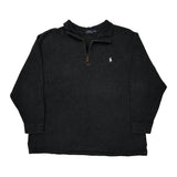 Polo By Ralph Lauren 1/4 Zip - 2XL Black Cotton