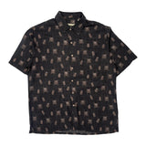 Batik Bay Hawaiian Shirt - Large Black Viscose