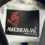 Made In USA American Jac Bomber Jacket - Medium Purple Polyester