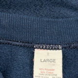 80S Blank Unbranded Sweatshirt - Large Blue Cotton Blend