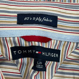 Tommy Hilfiger Striped Shirt - Large Multicoloured Cotton