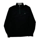 Polo By Ralph Lauren 1/4 Zip - 2XL Black Cotton