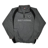 Janesville, Wi Harley Davidson 1/4 Zip - 2XL Grey Polyester