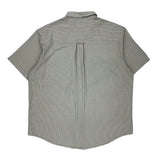 Chaps Ralph Lauren Striped Short Sleeve Shirt - XL Beige Cotton