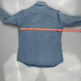 Wrangler Denim Shirt - Small Blue Denim