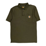 Carhartt Polo Shirt - Small Green Cotton