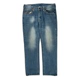 True Religion Contrast Stitch Jeans - 38W 31L Blue Denim